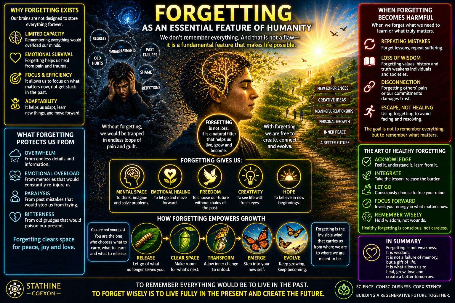 Festivity via forgetting a natural way for Humanity.